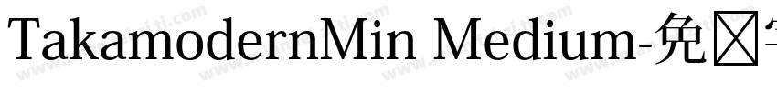 TakamodernMin Medium字体转换